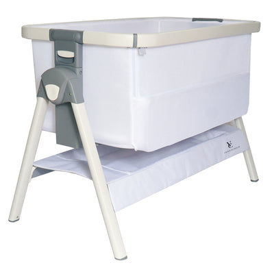 Venice Child California Dreaming Portable Lockable Bedside Bassinet Crib, White - VMInnovations