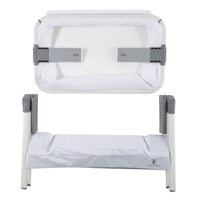 Venice Child California Dreaming Portable Lockable Bedside Bassinet Crib, White - VMInnovations