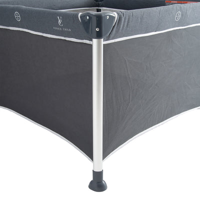 Venice Child Daydreamer Playpen Portable Bassinet & Beside Sleeper Playard, Gray - VMInnovations
