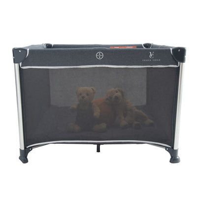 Venice Child Daydreamer Playpen Portable Bassinet & Beside Sleeper Playard, Gray - VMInnovations