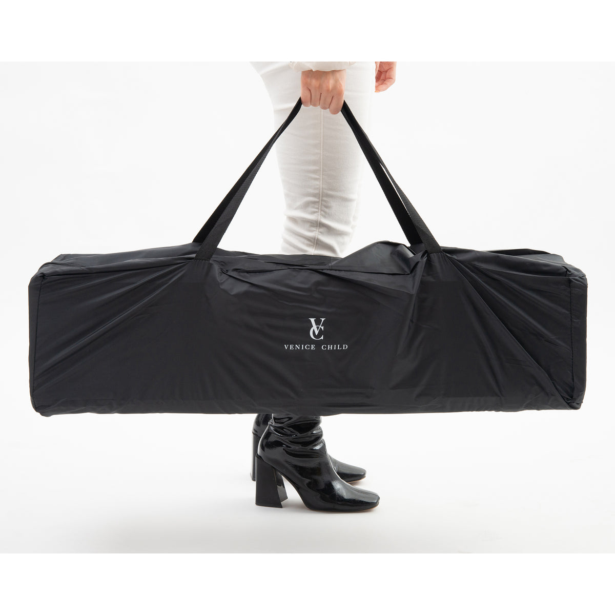 Venice Child Daydreamer 40 x 40 In Playpen Playard w/ Included Carry Bag, Black - VMInnovations