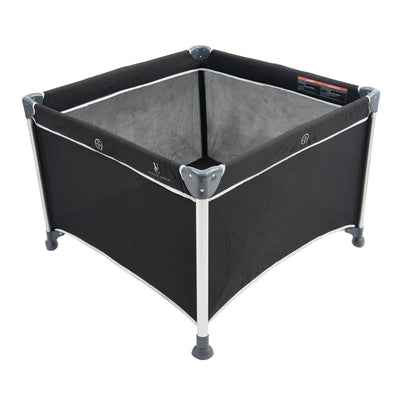 Venice Child Daydreamer 40 x 40 In Playpen Playard w/ Included Carry Bag, Black - VMInnovations