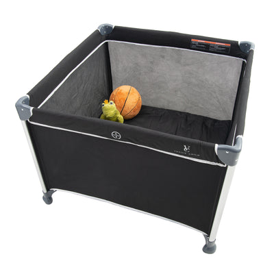 Venice Child Daydreamer 40 x 40 In Playpen Playard w/ Included Carry Bag, Black - VMInnovations