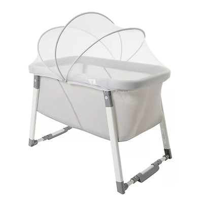 Venice Child Malibu Dreams Portable Rocking Mini Bassinet w/ Cover Sheet, Gray - VMInnovations