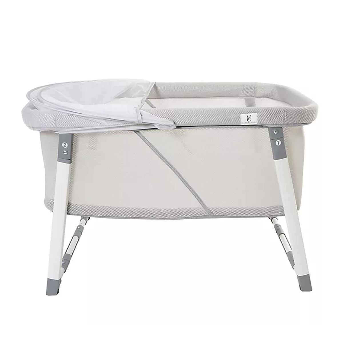 Venice Child Malibu Dreams Portable Rocking Mini Bassinet w/ Cover Sheet, Gray - VMInnovations