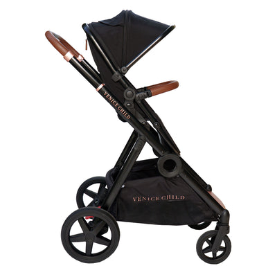 Venice Child Maverick Single to Double Folding Stroller w/Toddler Seat, Eclipse - VMInnovations
