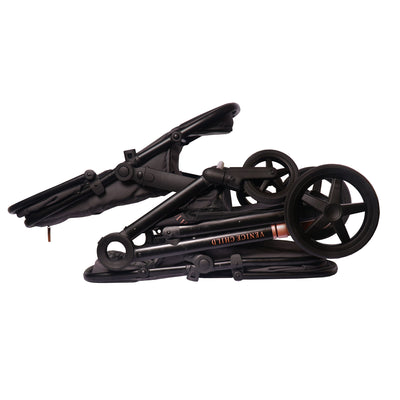 Venice Child Maverick Single to Double Folding Stroller w/Toddler Seat, Eclipse - VMInnovations