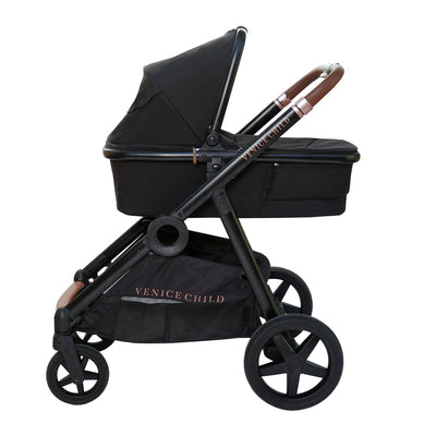 Venice Child Maverick Single to Double Folding Stroller w/Toddler Seat, Eclipse - VMInnovations
