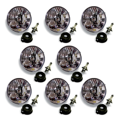 KC HiLiTES 42301 7 Inch Round H4 Dot High/Low Beam Vehicle Headlights (8 Pack)