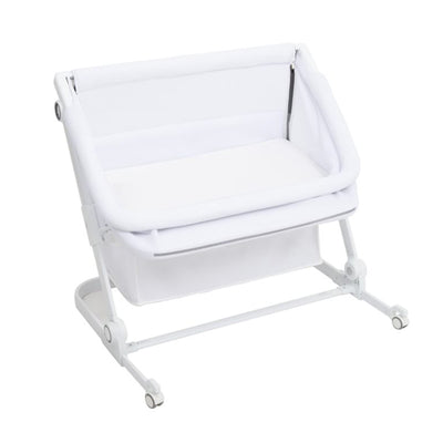 Venice Child Sunset Dreaming Portable Lockable Bedside Bassinet Crib, White