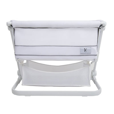 Venice Child Sunset Dreaming Portable Lockable Bedside Bassinet Crib, White