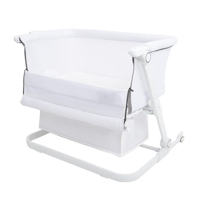 Venice Child Sunset Dreaming Portable Lockable Bedside Bassinet Crib, White