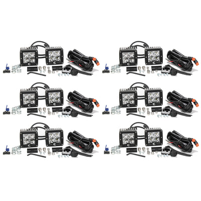 KC HiLiTES 330 C Series 3" LED Dual Spot Lighting Light System Kit (12 Pack) - VMInnovations