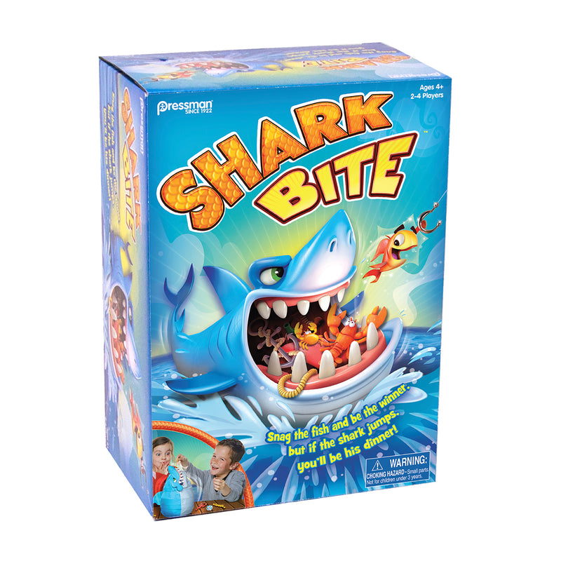 Pressman Shark Bite Fishing Game w/ 4 Goliath Multiplayer Games for Age 4 and Up