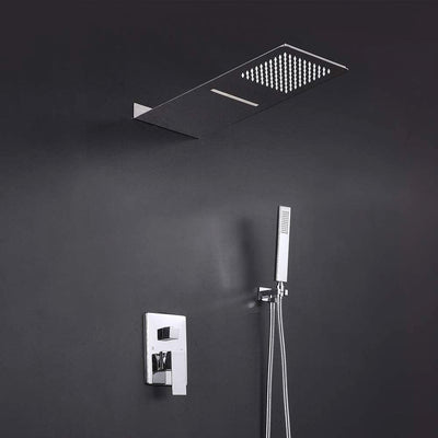 Hongtoo Stainless Steel Multifunction Wall Mounted Rain Waterfall Shower Head - VMInnovations