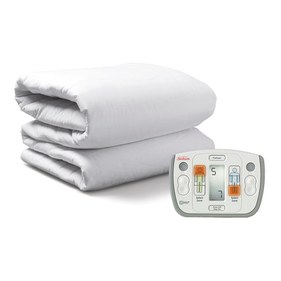 Sunbeam Queen Size Polyester Heated Mattress Pad with 10 Heat Settings (Used)