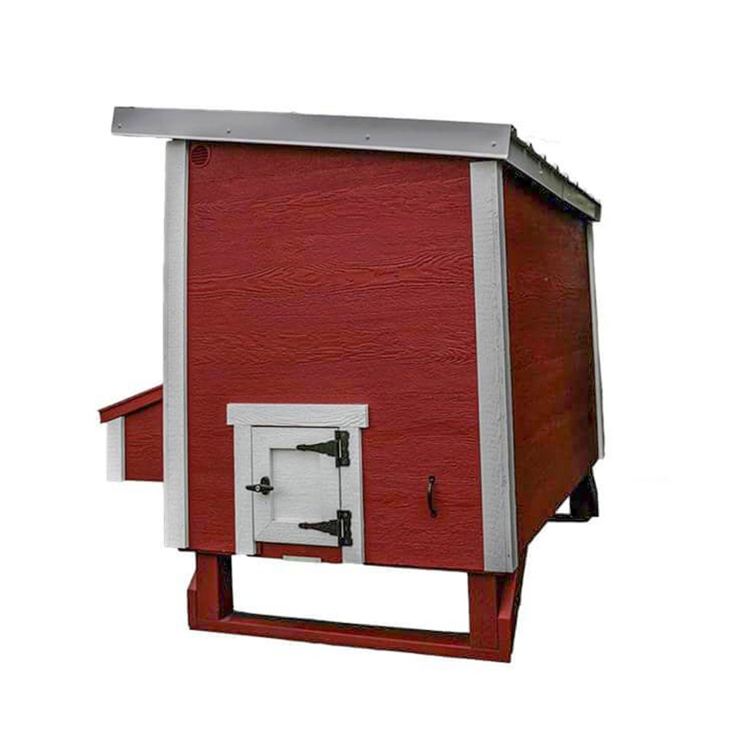 OverEZ Wooden Poultry Hen Chicken Coop w/ Feeders and Automatic Water Dispenser