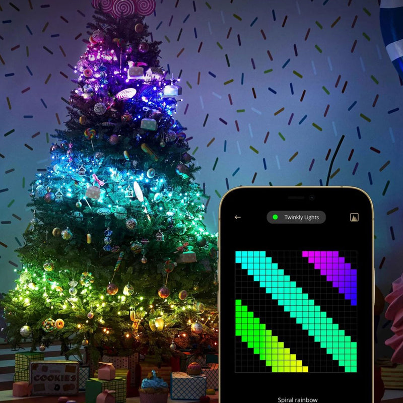 Twinkly Strings App-Controlled Smart LED Christmas Lights 400 Multicolor (2Pack)