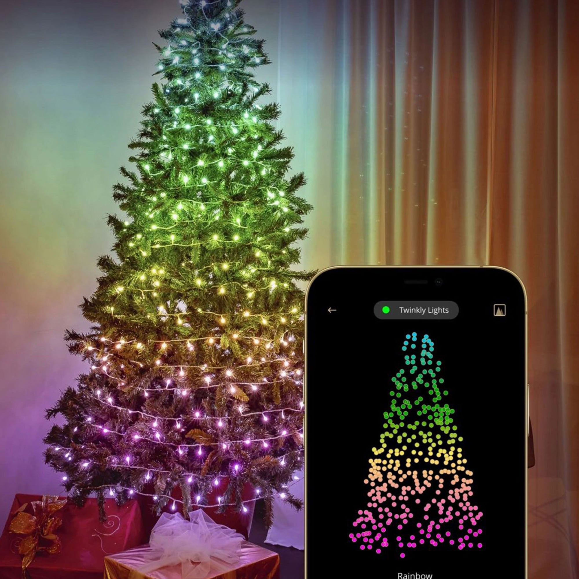 Twinkly Strings App-Controlled Smart LED Christmas Lights 400 Multicolor (2Pack) - VMInnovations
