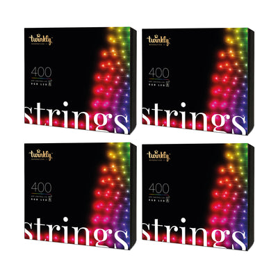 Twinkly Strings App-Controlled Smart LED Christmas Lights 400 Multicolor (4Pack) - VMInnovations