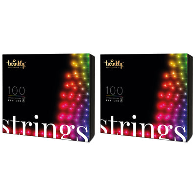 Twinkly Strings App-Controlled Smart LED Christmas Lights 100 Multicolor(2 Pack)