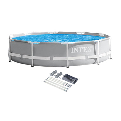 Intex 26701EH 10' x 30" Metal Frame Above Ground Swimming Pool w/ Pump & Canopy