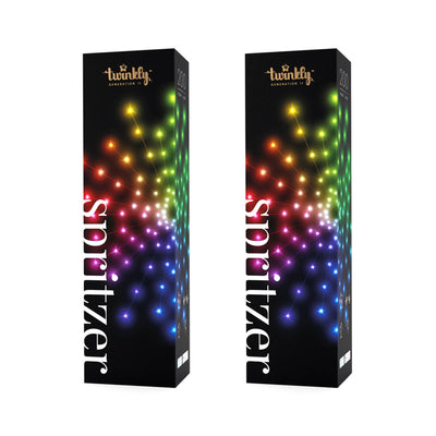 Twinkly Smart Decoration 200 LED Multicolor App Control Spritzer Lights (2 Pack)