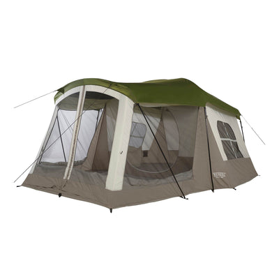 Insta-Bed Queen Air Bed, 6 Piece Queen Bedding, and Wenzel Klondike Camping Tent