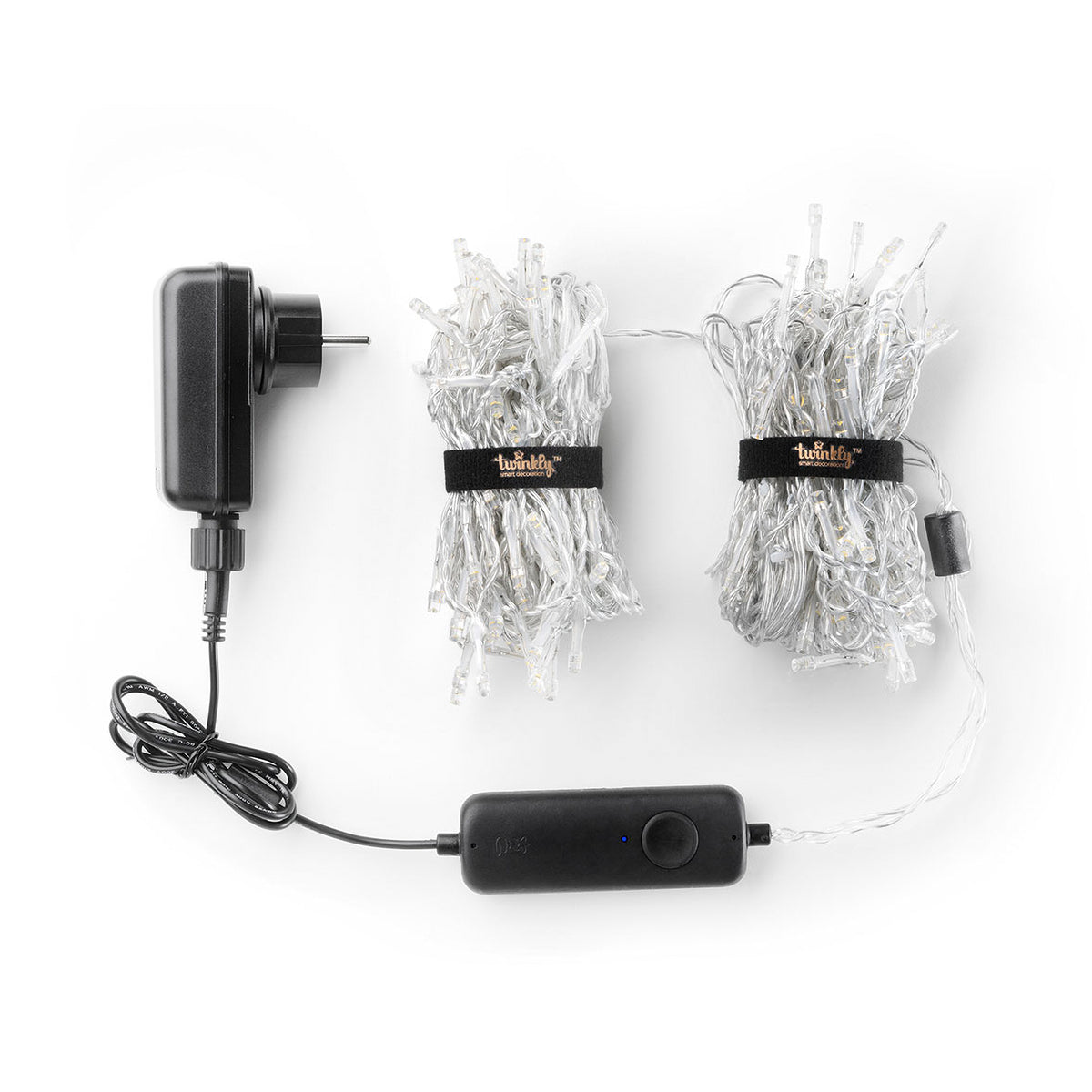 Twinkly Icicle App-Controlled Smart LED Christmas Lights 190 Amber/White (2Pack)