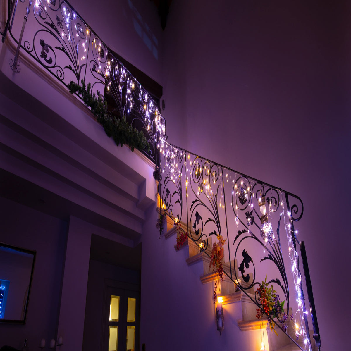 Twinkly Icicle App-Controlled Smart LED Christmas Lights 190 Amber/White (2Pack)