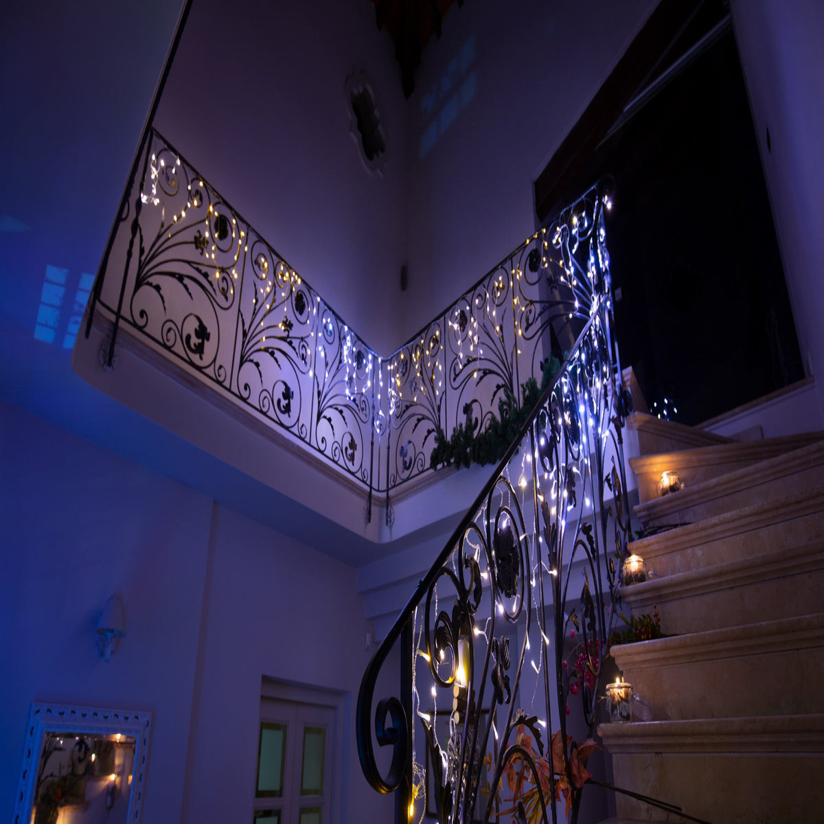Twinkly Icicle App-Controlled Smart LED Christmas Lights 190 Amber/White (2Pack)