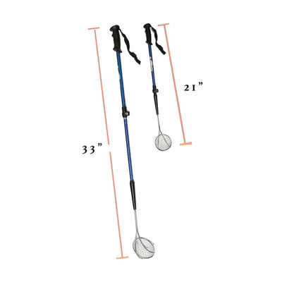 Vos Extendable Aluminum/Steel Beach Sand Scooper Skimmer Net, Blue (Set of 2) - VMInnovations