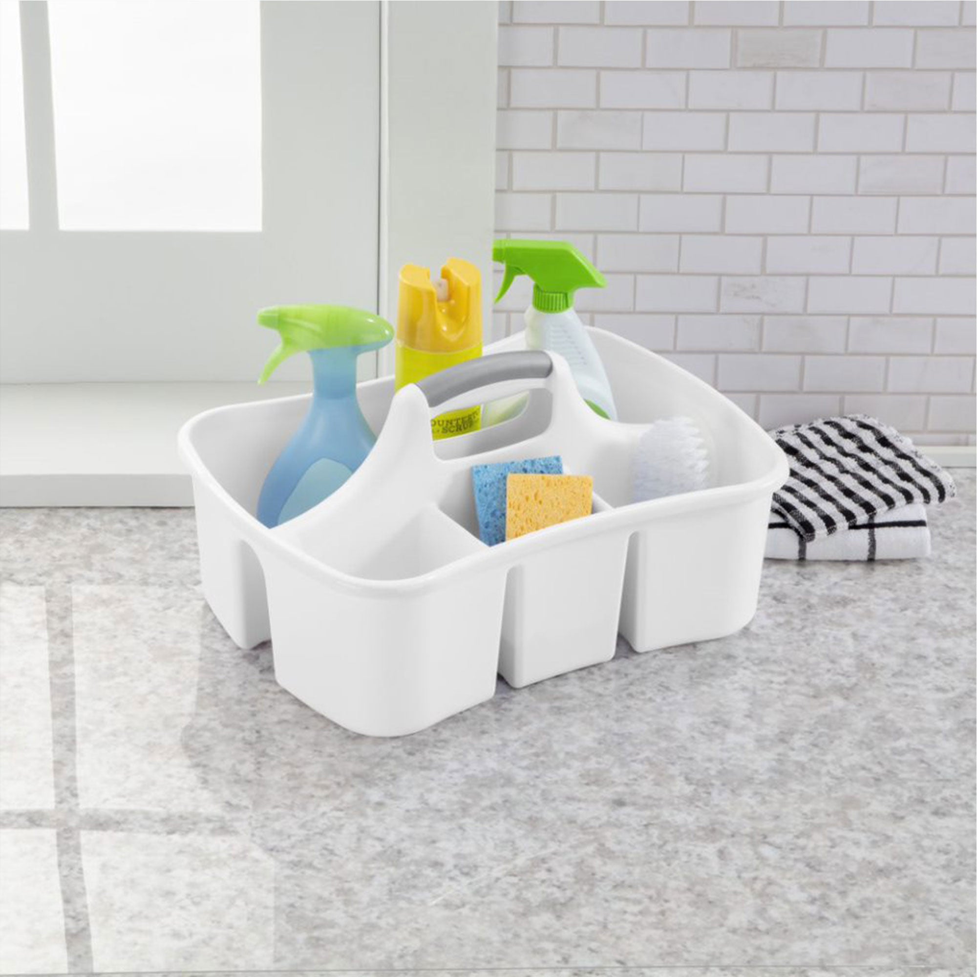 Sterilite Divided Storage Ultra Caddy with 4 Compartments and Handles (24 Pack)