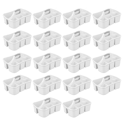 Sterilite Divided Storage Ultra Caddy with 4 Compartments and Handles (18 Pack)