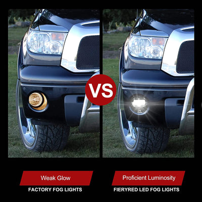 Fieryred LED Fog Light, 2007-2013 Toyota Tundra, Bumper Placement (Open Box)