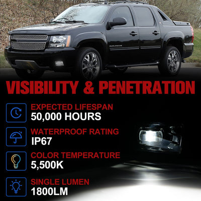 Fieryred LED Fog Light, Compatible w/ Tahoe & Yukon, Bumper Placement (Open Box)