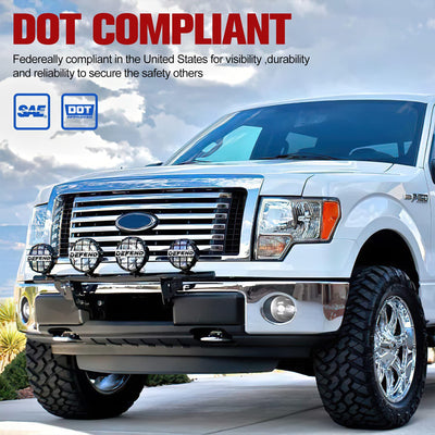 Fieryred LED Fog Light, Compatible w/11-14 Ford F150, Bumper Placement(Open Box) - VMInnovations