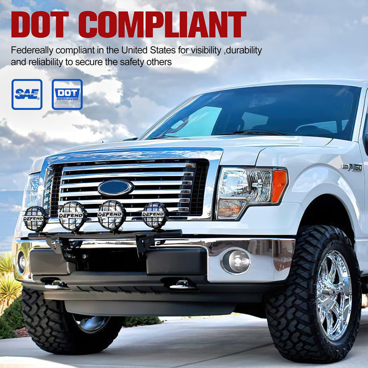 Fieryred LED Fog Light, Compatible with 2011-2014 Ford F150, Bumper Placement