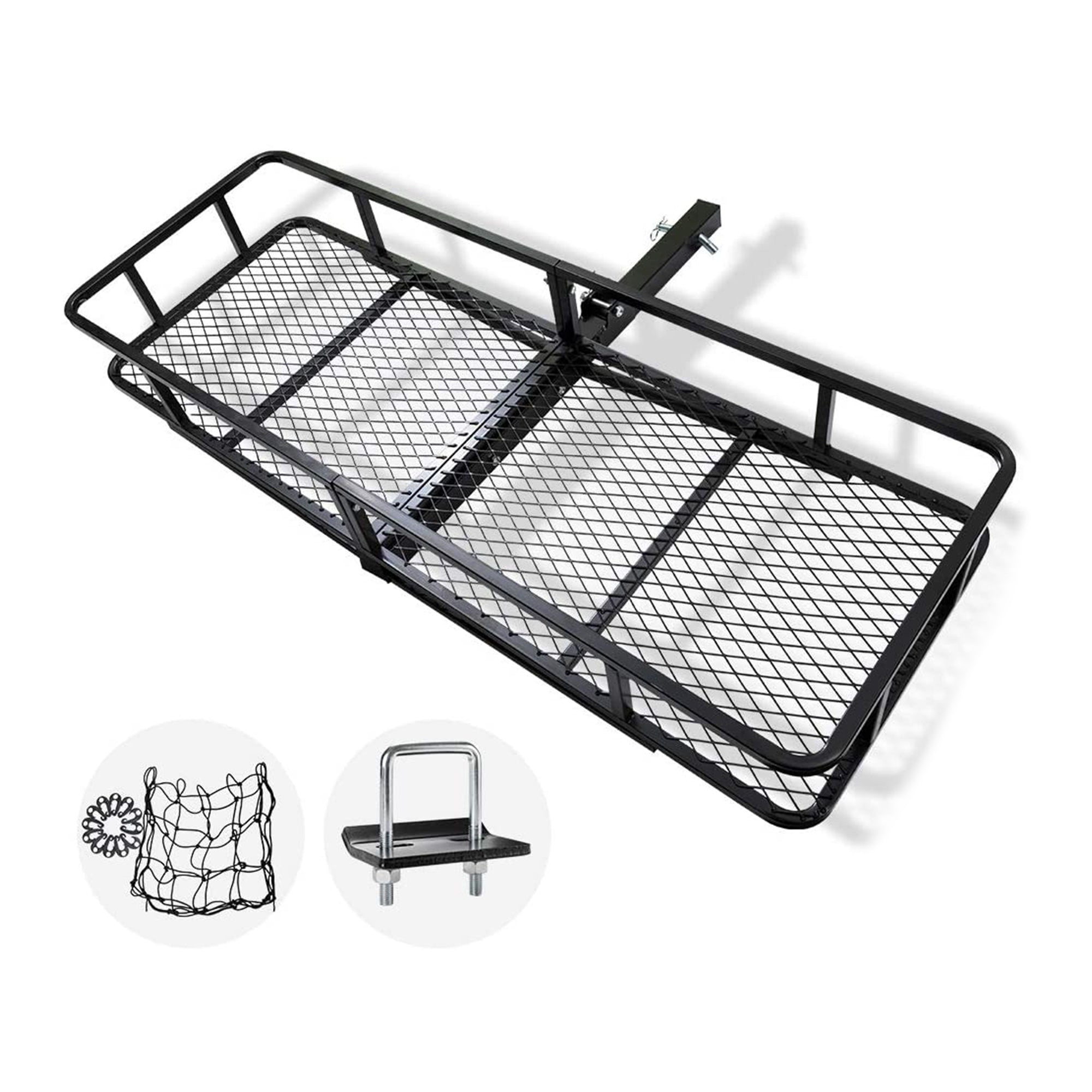 Folding Steel Mesh Cargo Carrier Luggage Basket w/500 Pound Capacity (For Parts)
