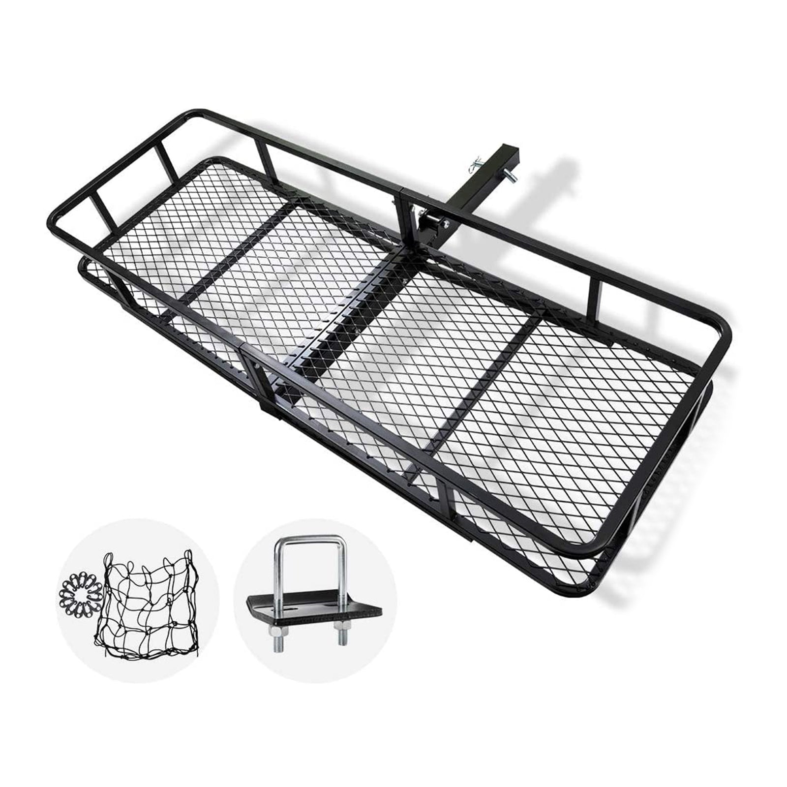 Fieryred Folding Steel Mesh Cargo Carrier Luggage Basket w/ 500lb Capacity(Used) - VMInnovations