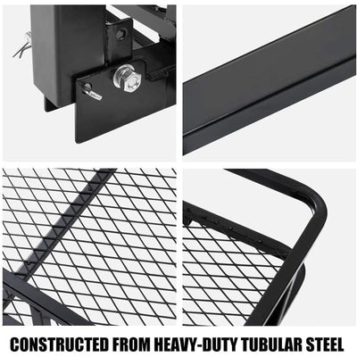 Fieryred Folding Steel Mesh Cargo Carrier Luggage Basket w/ 500lb Capacity(Used) - VMInnovations