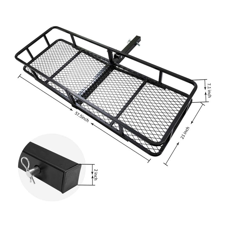 Fieryred Folding Steel Mesh Cargo Carrier Luggage Basket w/ 500lb Capacity(Used)