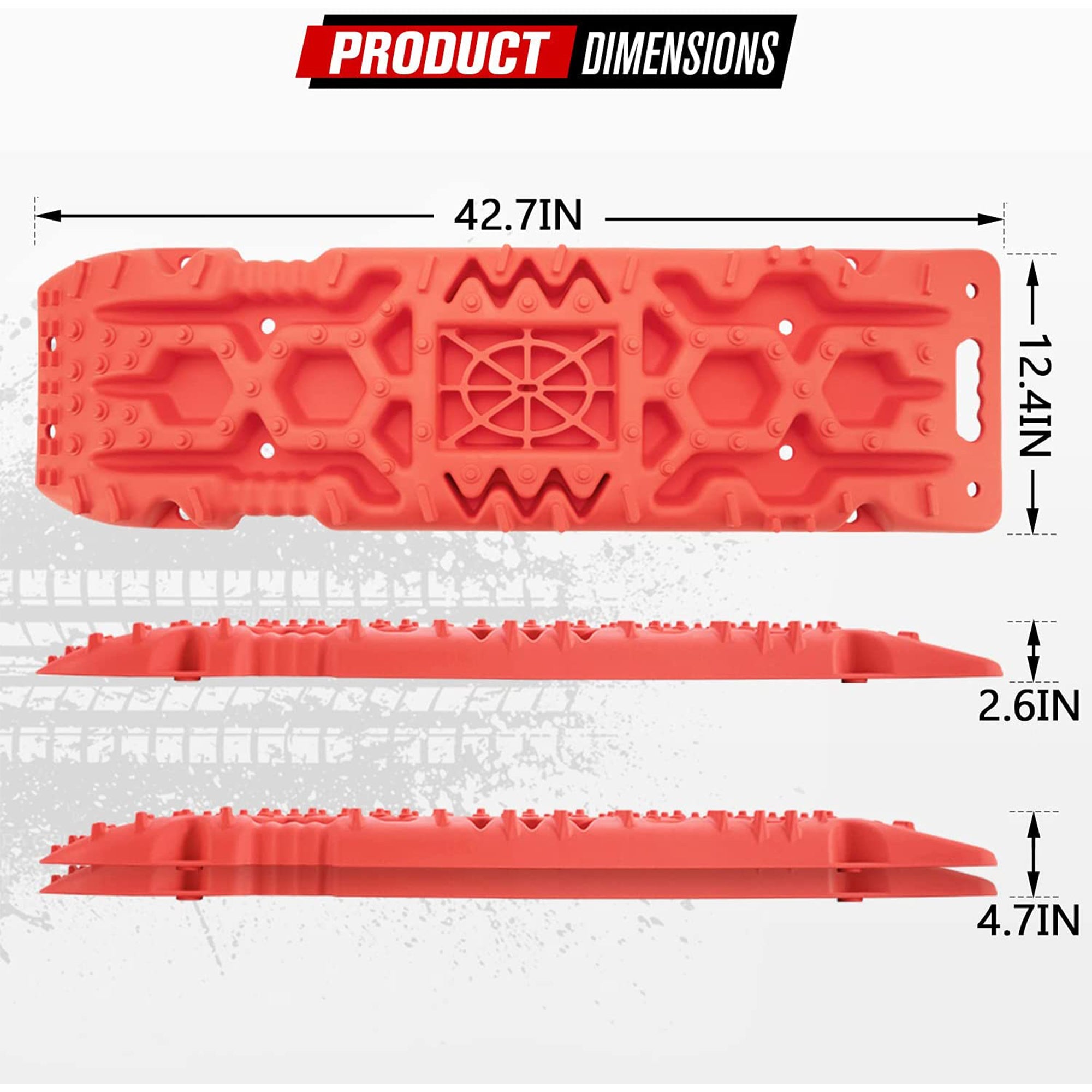 Fieryred Traction Boards Recovery Ladder w/ Jack Lift Base & Shovel (Open Box)