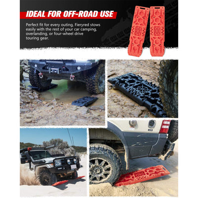 Fieryred Traction Boards Recovery Ladder w/ Jack Lift Base & Shovel (Open Box)