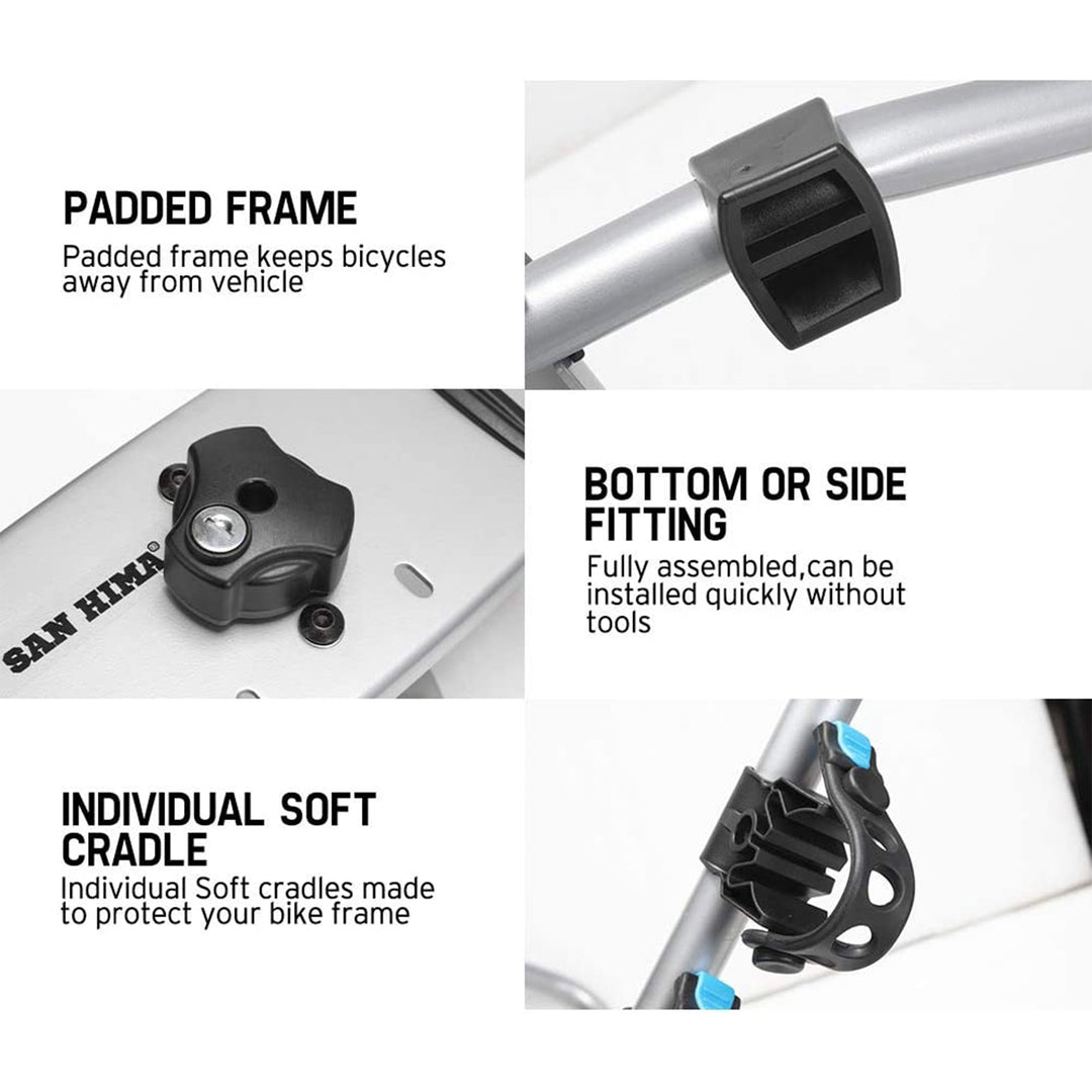 Fieryred 2 Bike Adjustable Bolt On Spare Tire Rack with 75 Pound Capacity (Used) - VMInnovations