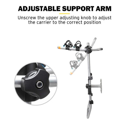 Fieryred 2 Bike Adjustable Bolt On Spare Tire Rack with 75lb Capacity (Open Box) - VMInnovations