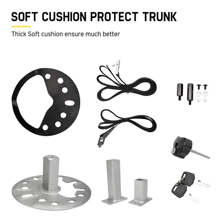 Fieryred 2 Bike Adjustable Bolt On Spare Tire Rack with 75lb Capacity (Open Box) - VMInnovations