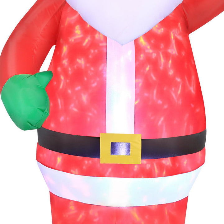 Occasions 7' Inflatable Swirling Lights Santa w/Candy Cane Yard Decoration(Used) - VMInnovations