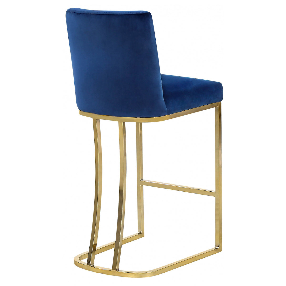 Meridian Furniture Heidi Modern Contemporary Plush Velvet Stool, Navy (Used)