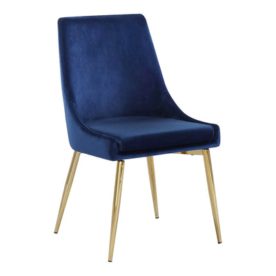 Meridian Furniture Karina Velvet Dining Chairs, Navy (Set of 2) (For Parts)